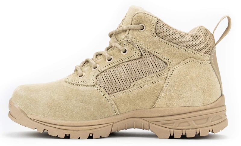 RYNO GEAR Men's Military & Tactical Boots, CoolMax Tactical Combat Military Durable Leather Work Utility 4.5" Boots (4.5" Beige, US Footwear Size System, Adult, Men, Numeric, Medium, 10.5) - Image 3